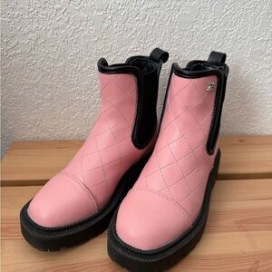Little Girls size 12 Sam Edelman Pink Quilted Ankle Boots